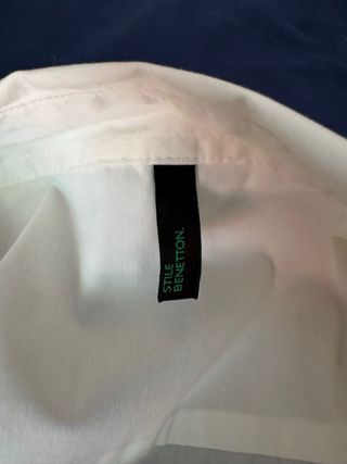 Camisa Benetton Blanca Mujer