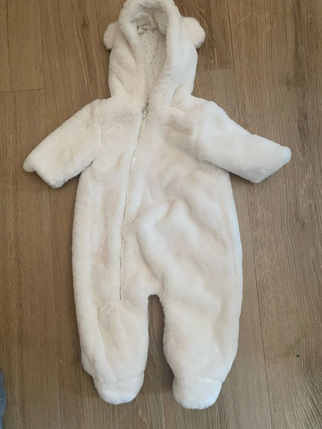 Buzo blanco bebé invierno talla 3 - 6meses