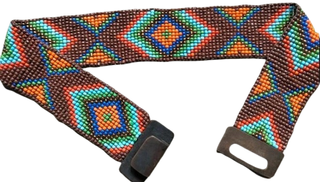 Cintura elastica perline multicolor