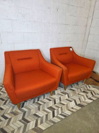 Pareja sillones diseño Orangebox naranja
