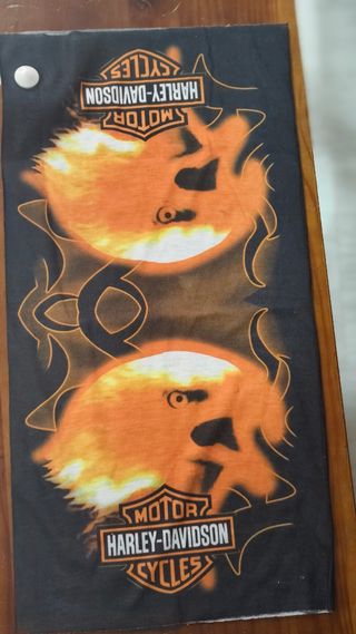Bandana Harley Davidson Cuello Cabeza Naranja Negr