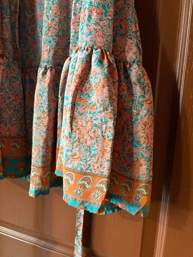 Vestido de seda estampado