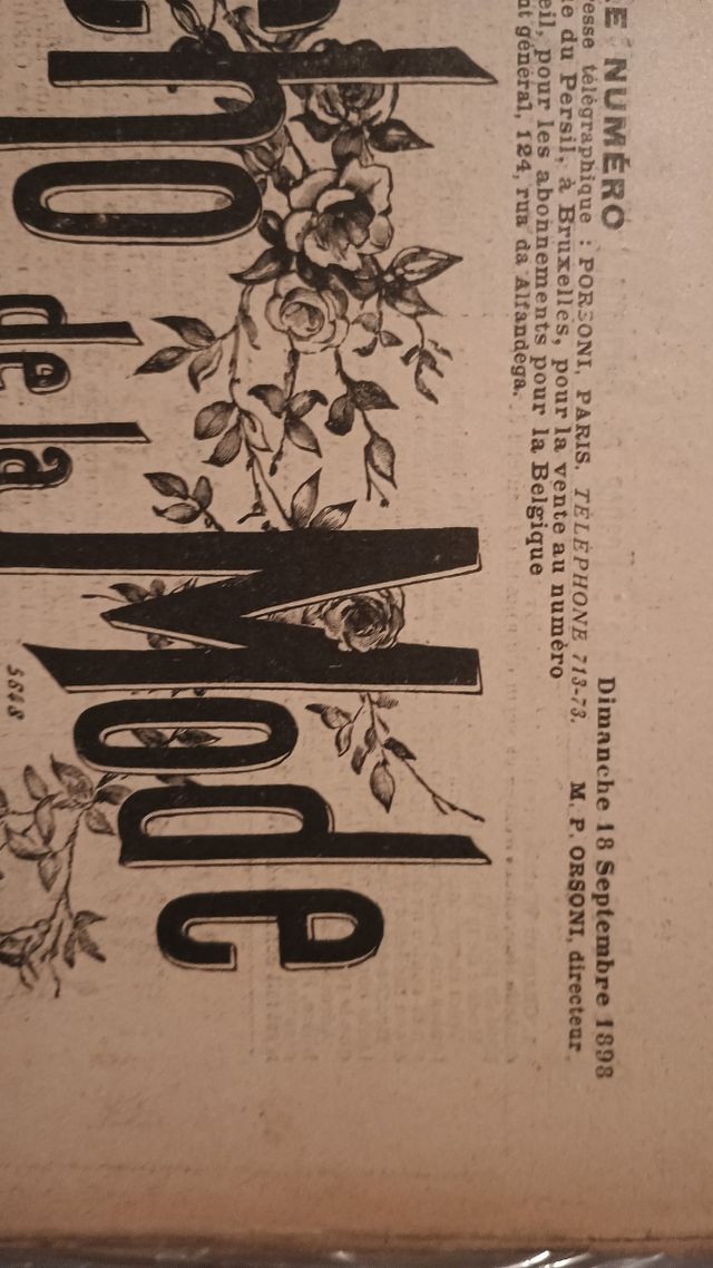 Rivista moda Le Petit Echo de la Mode fine '800