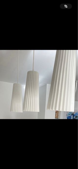 3 Lámparas colgantes metal/plástico