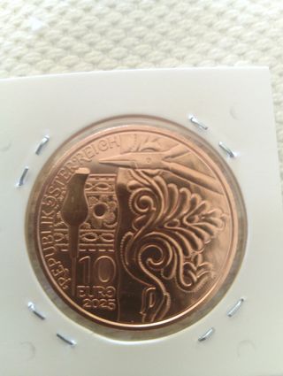 Áustria 10 Euros 2025 Aufbrezeln Leder BU