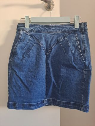 Falda vaquera mujer azul