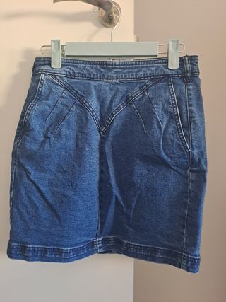Falda vaquera mujer azul