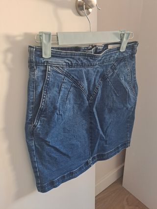 Falda vaquera mujer azul