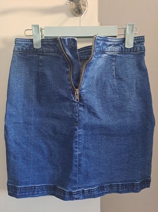 Falda vaquera mujer azul