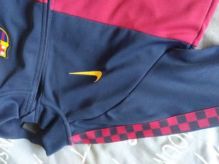 Sudadera Infantil Barça Nike Azul/Roja.