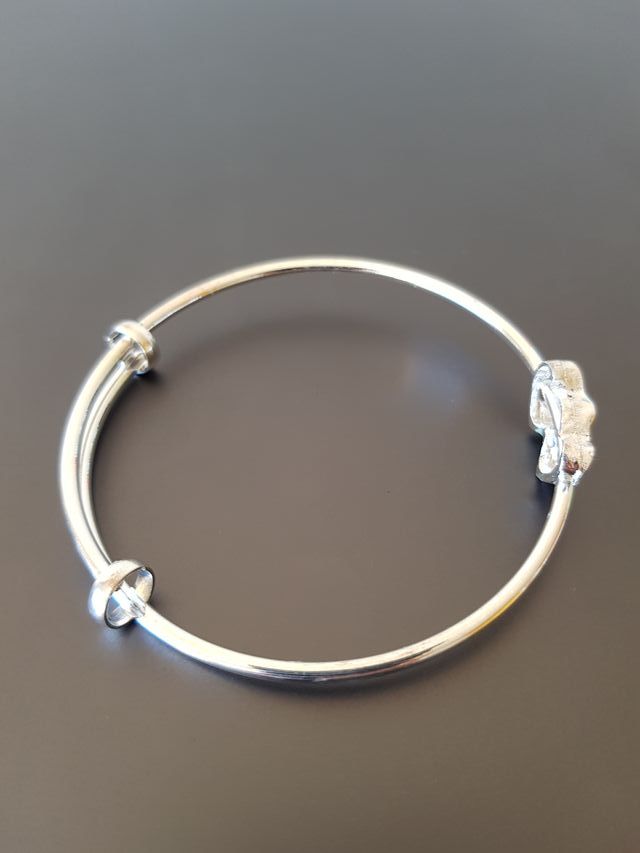 Brazalete Pulsera Ajustable con Doble Corazón