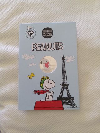 Moeda Prata França 2025 Snoopy 10€