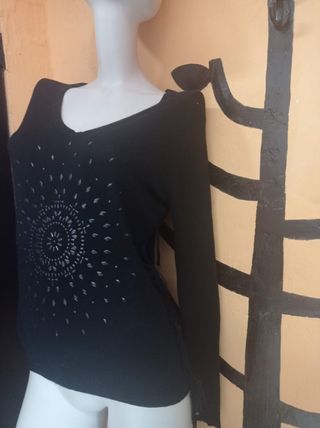Jersey Desigual Negro con Diseño