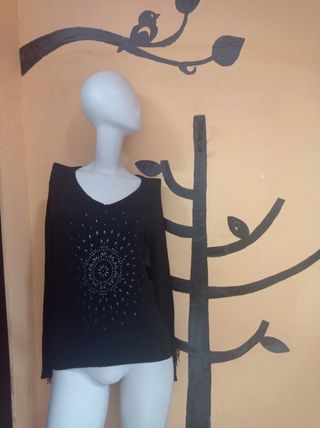 Jersey Desigual Negro con Diseño
