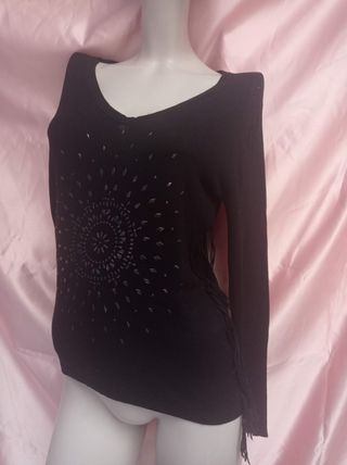 Jersey Desigual Negro con Diseño