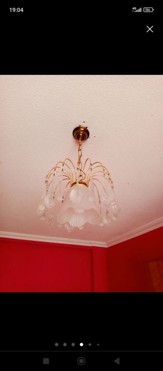 Lámpara techo antigua.