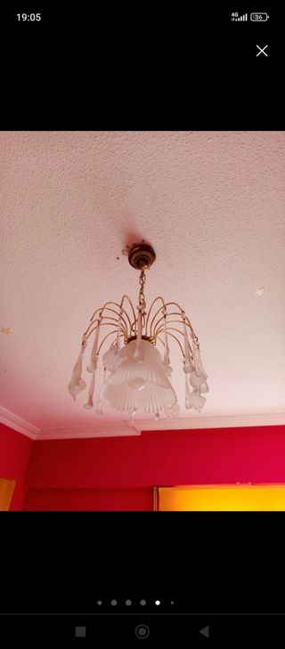 Lámpara techo antigua.