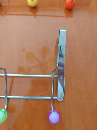 2 Perchas Puerta Multicolor Bolas