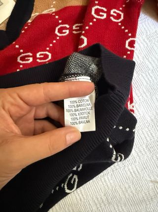 Jersey Gucci V-Neck GG con etiqueta Original