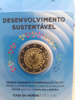 2€ Portugal 2025 Desenvolvimento Sustentável Proof