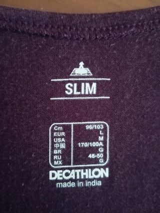 Camiseta deportiva Decathlon Slim manga corta S