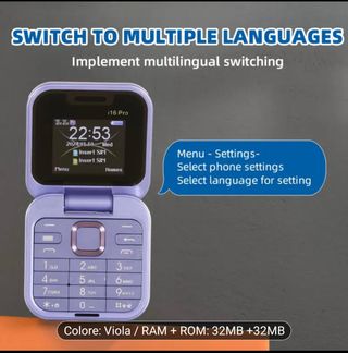 Mini Telefono Reti 2G Viola