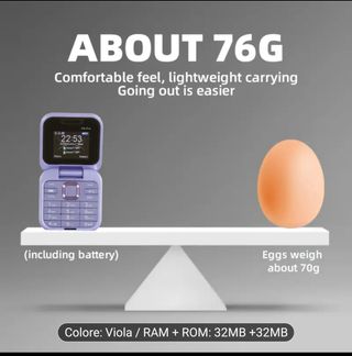 Mini Telefono Reti 2G Viola