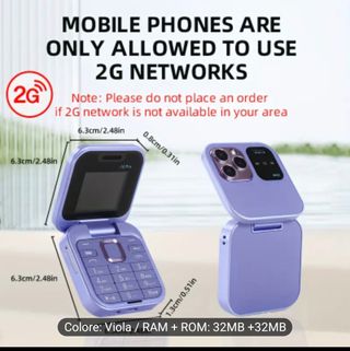 Mini Telefono Reti 2G Viola