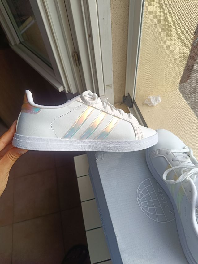 Adidas Courtpoint Donna Bianche Multicolore Tg 38