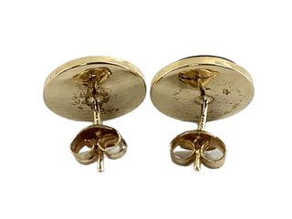 pendientes oro 18k con piedra con bisuteria