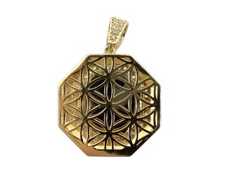 colgante oro 18k con circonita