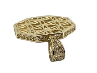 colgante oro 18k con circonita