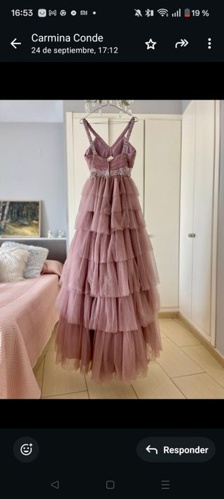 Vestido de ceremonia rosa