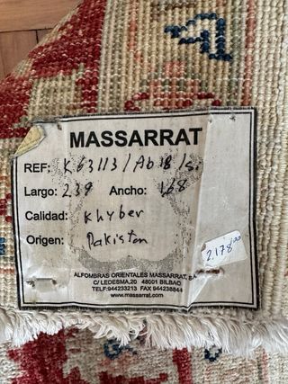 Tappeti persiani originali in lana beige/rossa