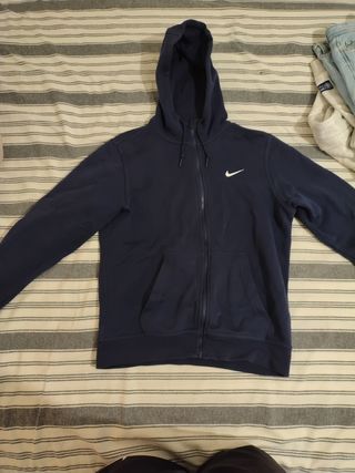 Sudadera Nike Azul Marino con Cremallera y Capucha
