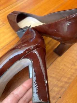 Zapatos de tacón marrones Cortefiel