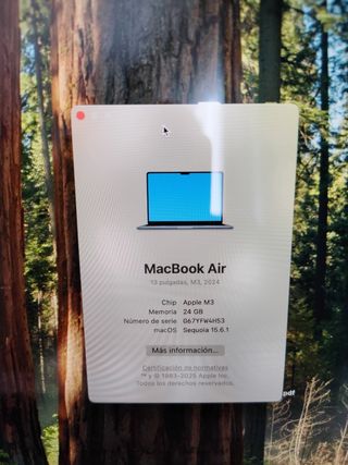 MacBook Air M3 2024 24GB RAM 500GB Disco Gris