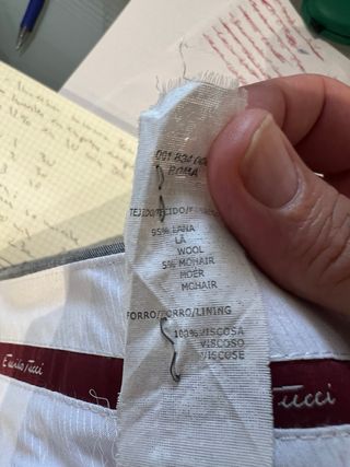 Traje Emidio Tucci Gris Talla 54. Lana y Mohair. 