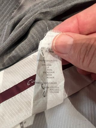 Traje Emidio Tucci Gris Talla 54. Lana y Mohair. 