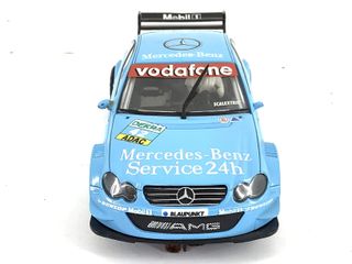 coche slot scalextric mercedes clk-dtm celeste