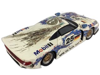 coche slot scalextric porsche 911 gt1 blanco