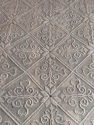 Colcha ganchillo beige