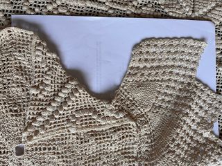 Colcha ganchillo beige