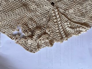 Colcha ganchillo beige