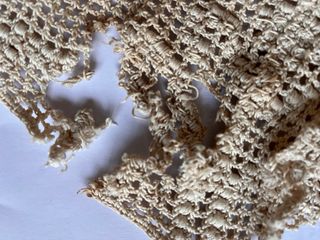 Colcha ganchillo beige