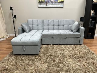 Sofá Cama Chaise Longue Gris Nuevo