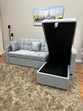 Sofá Cama Chaise Longue Gris Nuevo