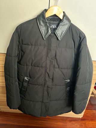 Abrigo acolchado Zara Talla S Negro Nuevo