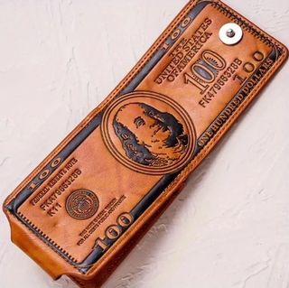 Cartera Billetera Hombre Diseño Dólar 100