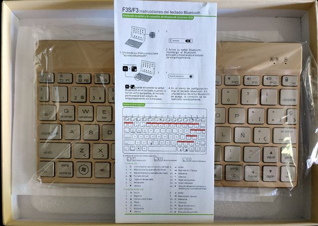 Teclado iPad F3S / F3 Dorado